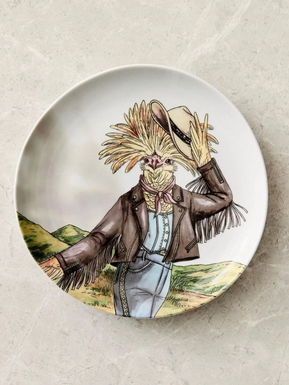 dapper animal west elm western chicken plate